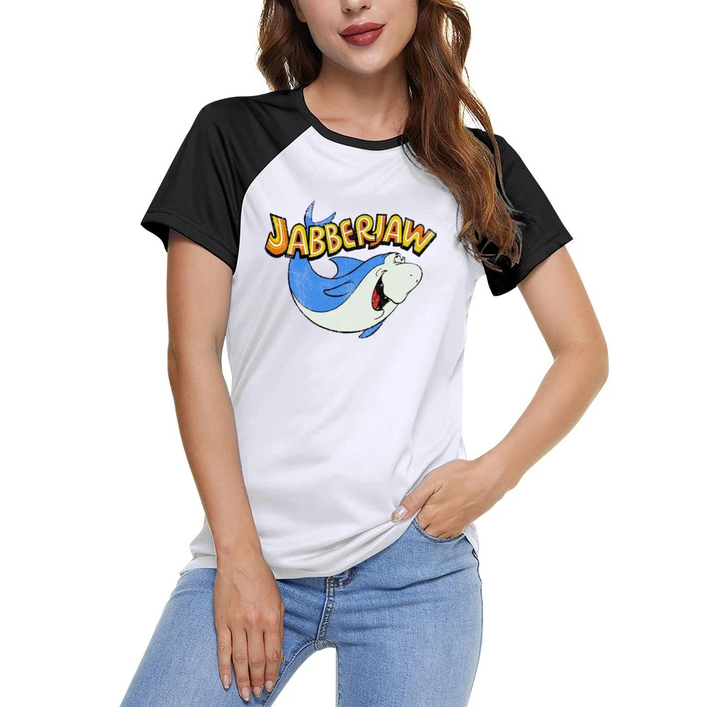 Jabberjaw Fun Cool Vintage Style Distressed Graphic Retro Tv Show T Sh Women Ladies Short Sleeve T-Shirt