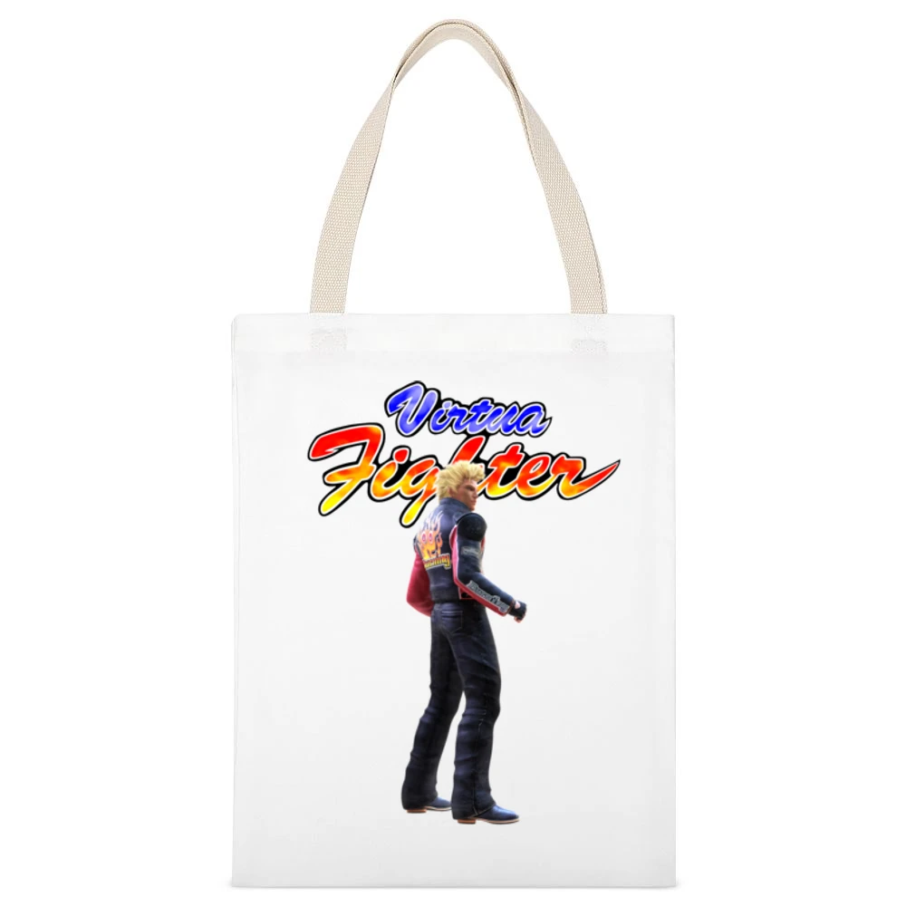 Jacky Bryant Virtua Fighter Arcade Fighting Retro Video Game Character White Canvas Tote Shopping Bag