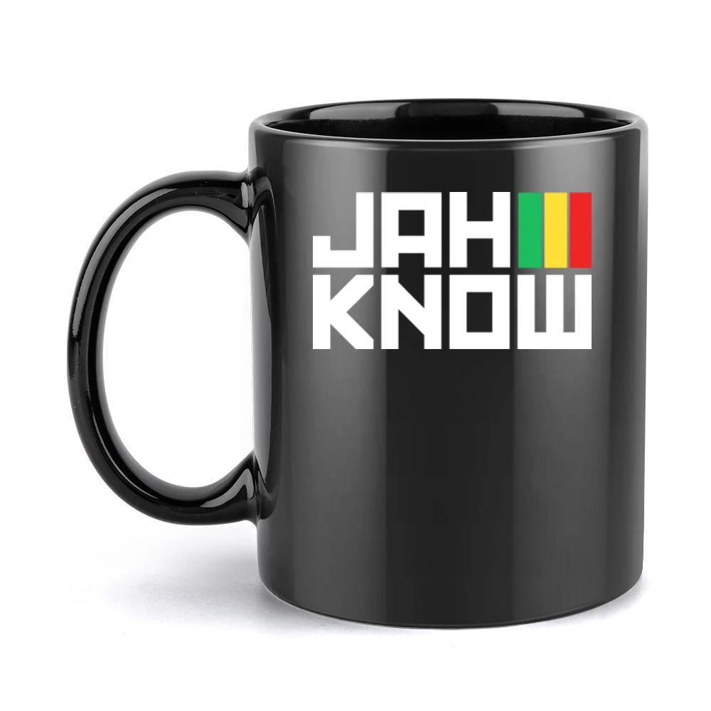 Jah Know Reggae Black Mug