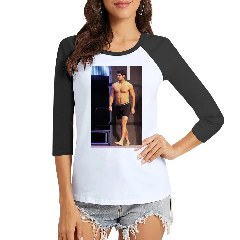 Jimmy Garoppolo Topless George Kittel San Francisco Funny Football T S Women Ladies 3-4 Sleeve T-Shirt