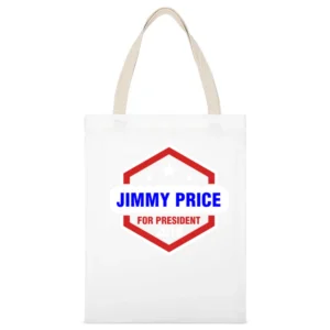 Jimmy Price For President 2016 Hannibal TV Show White Canvas Tote Shopping Bag