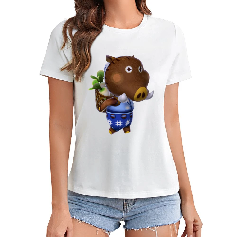 Joan From Animal Crossing Nintendo Character Video Game Asian Size Women Ladies T-shirt
