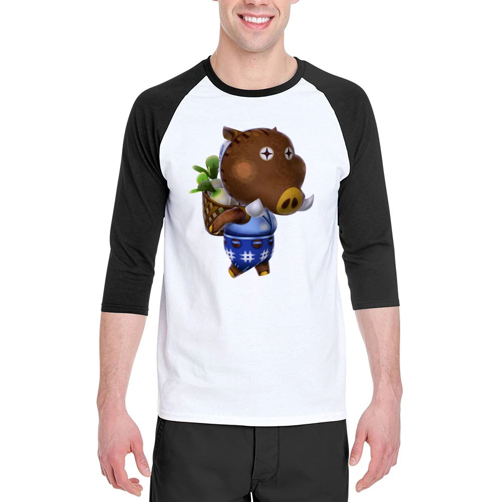 Joan From Animal Crossing Nintendo Character Video Game Men 3/4 Sleeve T-Shirt