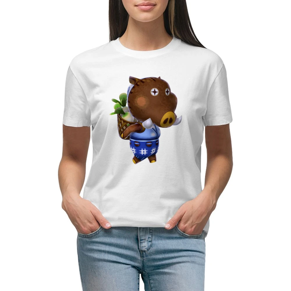 Joan From Animal Crossing Nintendo Character Video Game Premium Women Ladies T-shirt