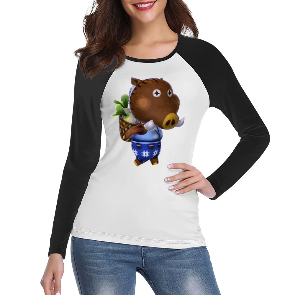 Joan From Animal Crossing Nintendo Character Video Game Women Ladies Long Sleeve T-Shirt