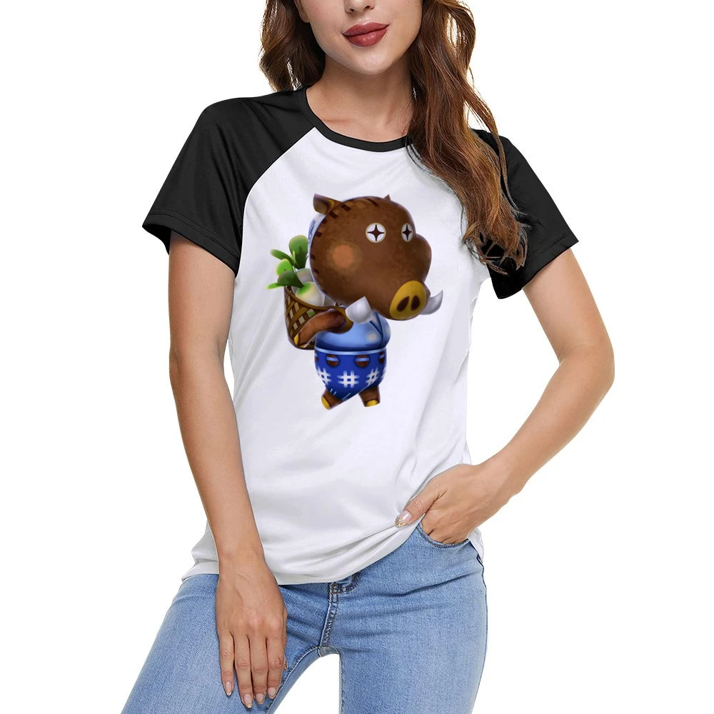 Joan From Animal Crossing Nintendo Character Video Game Women Ladies Short Sleeve T-Shirt