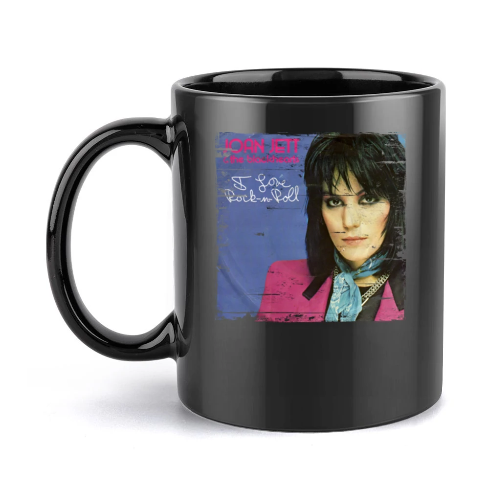 Joan Jett I Love Rock And Roll Album Cover Distressed Image Black Mug
