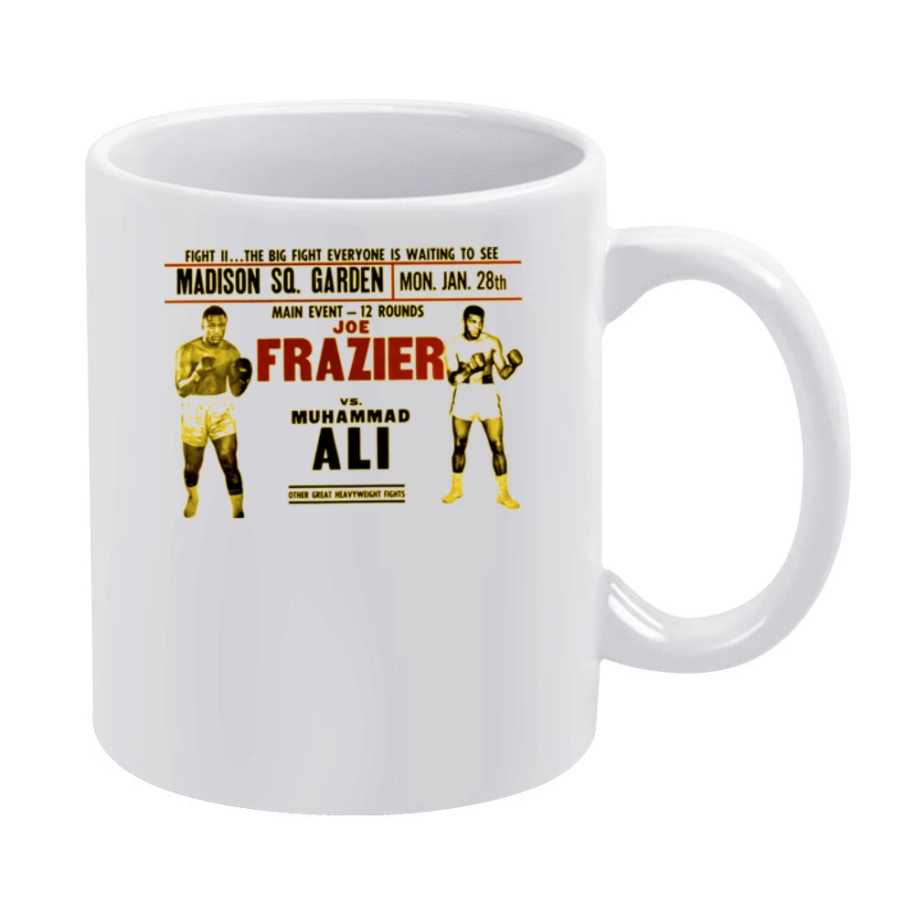 Joe Frazier Vs Muhammad Ali II 1974 White Mug