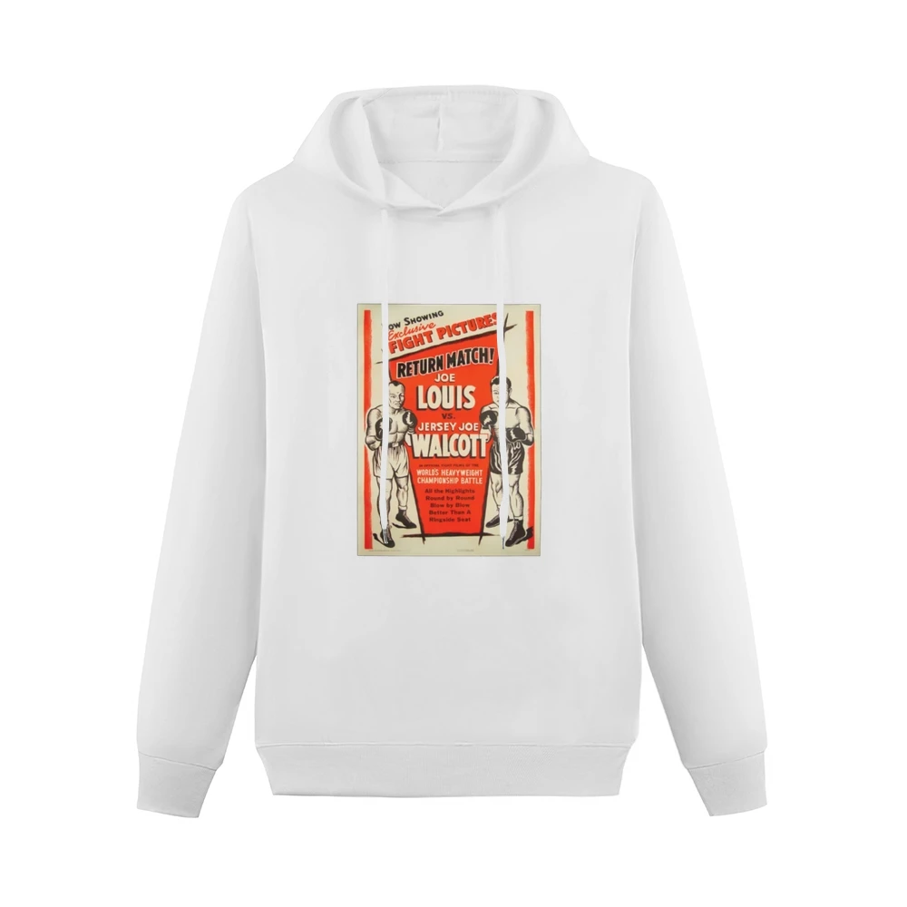 Joe Louis vs Jersey Joe Walcott Boxing Fight Poster Men Hoodie Without Pocket
