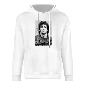 John J Rambo Mugshot Distressed European Size Men Hoodie