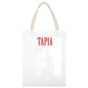 Johnny Tapia Boxing Legend White Canvas Tote Shopping Bag