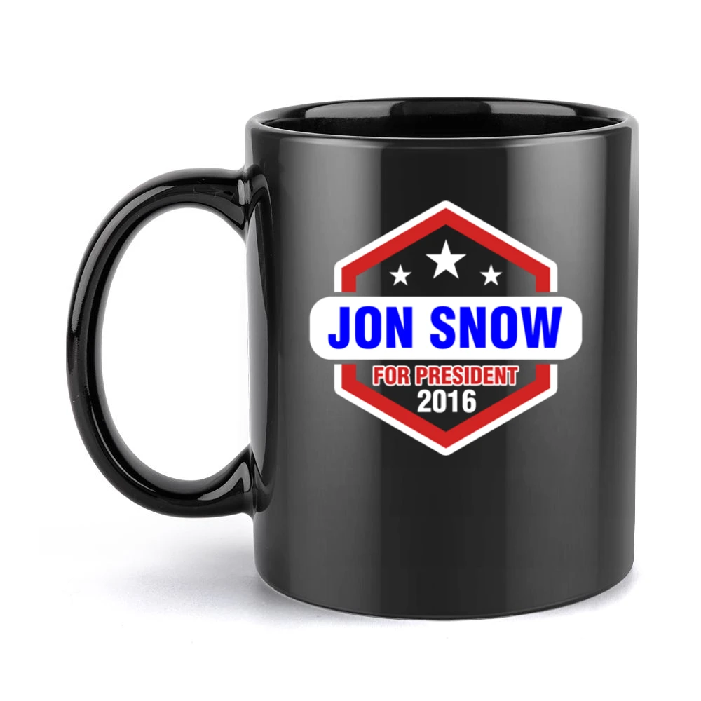 Jon Snow For President 2016 Game of Thrones TV Show Black Mug