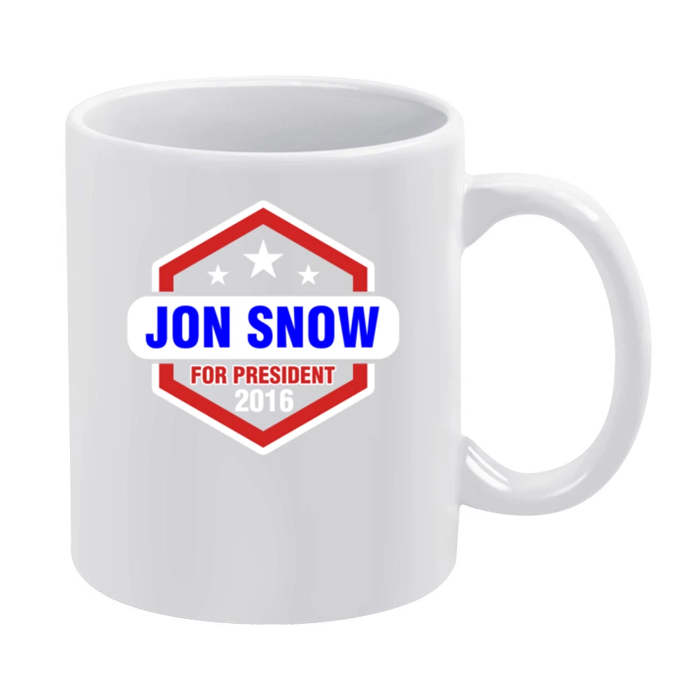 Jon Snow For President 2016 Game of Thrones TV Show White Mug