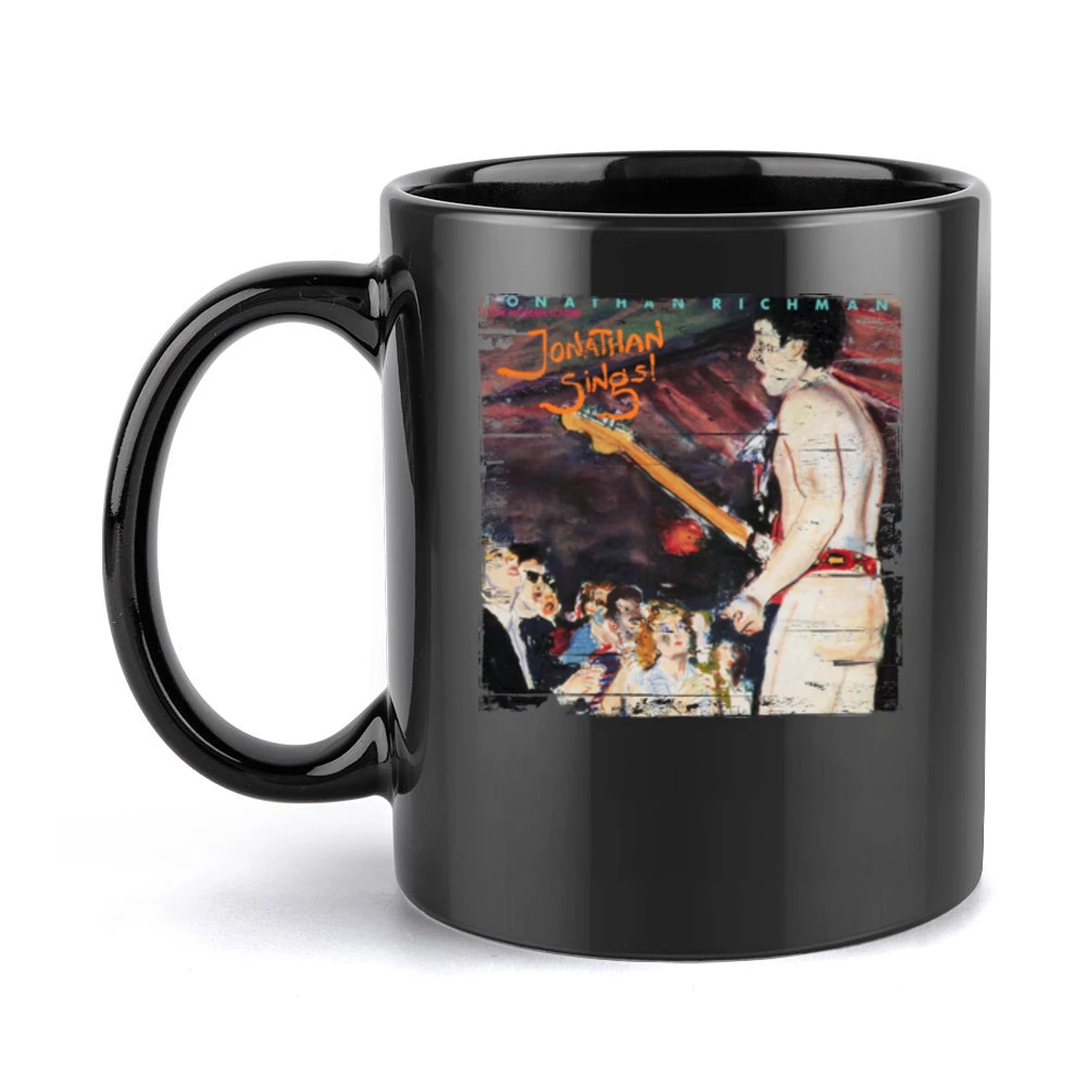 Jonathan Richman Jonathan Sings Album Cover Distressed Image Black Mug