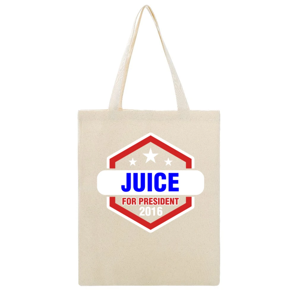 Juice For President 2016 Sons of Anarchy TV Show Beige Canvas Tote Shopping Bag