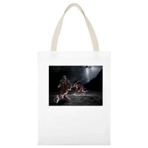 Julio Jones Falcons Tshirt White Canvas Tote Shopping Bag
