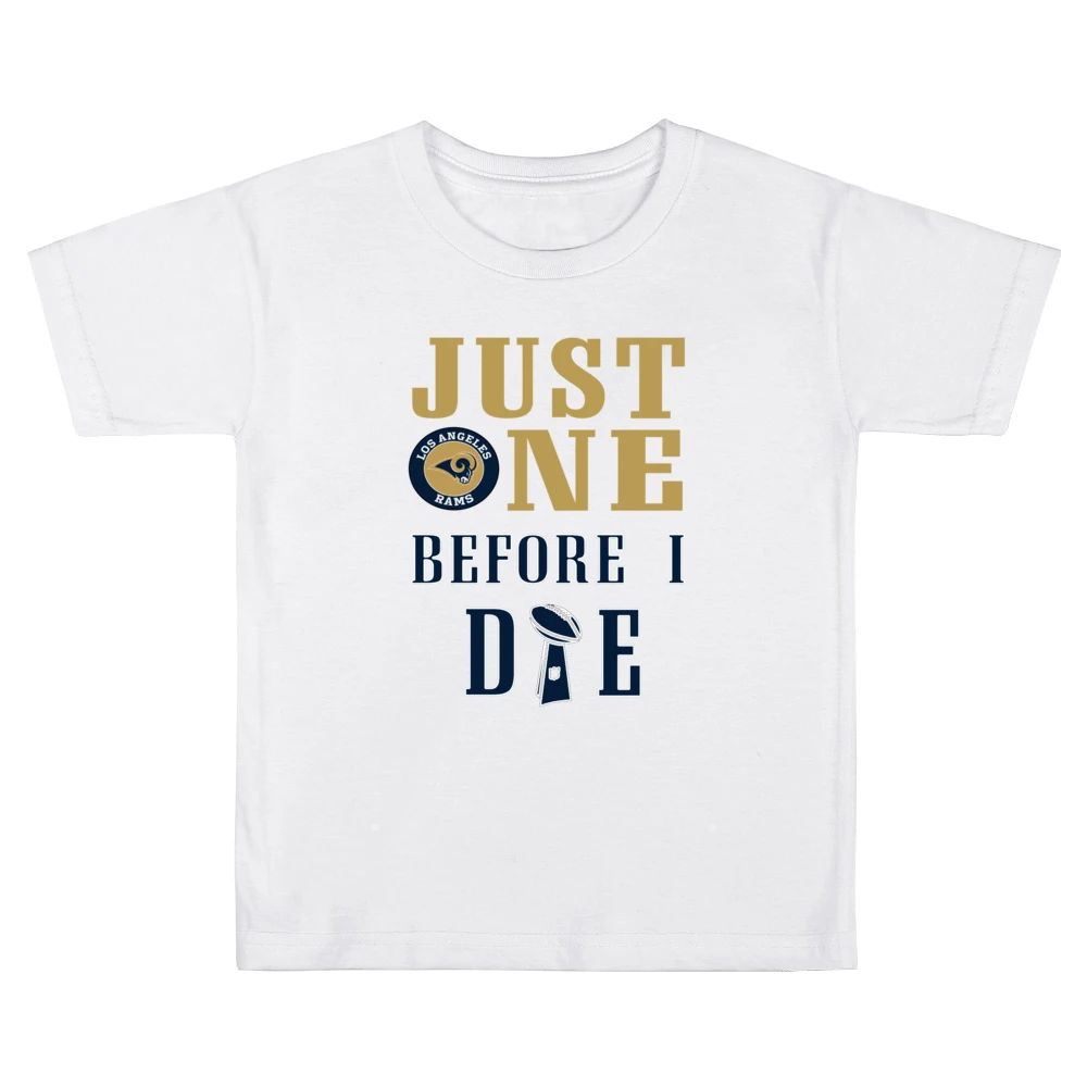 Just One Before I Die Rams Football Team Kids Boys Girls T-Shirt