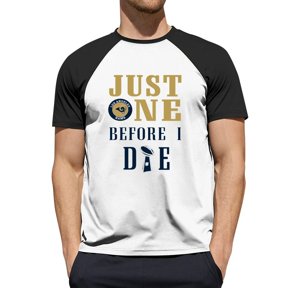 Just One Before I Die Rams Football Team Men Short Sleeve T-Shirt