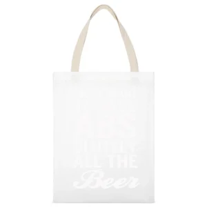 Just Want To Have Abs Absolutely All The Beer Funny Workout Party Grap White Canvas Tote Shopping Bag
