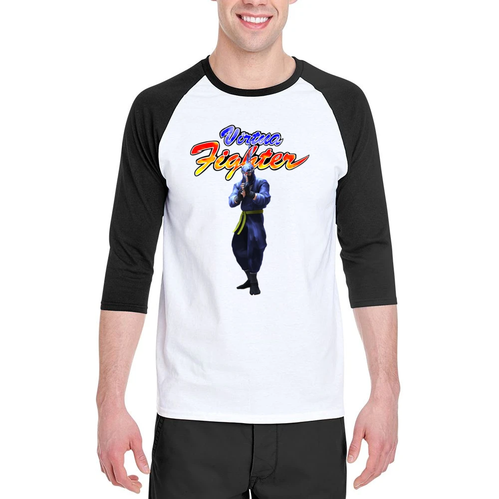 Kage Maru Virtua Fighter Arcade Fighting Retro Video Game Character Fa Men 3/4 Sleeve T-Shirt
