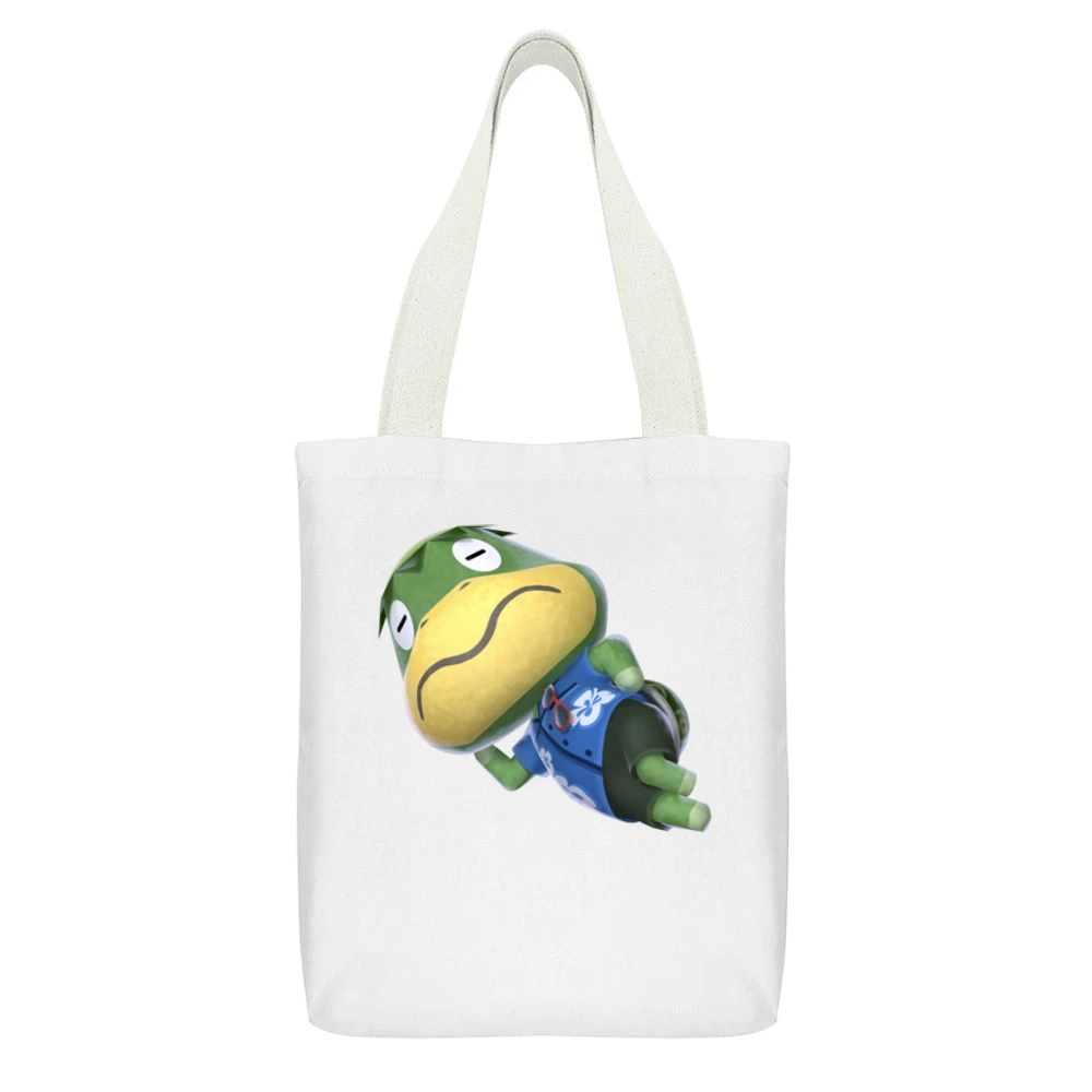 Kapp'n From Animal Crossing Nintendo Character Video Game White Canvas Tote Shopping Bag With Interior Pocket
