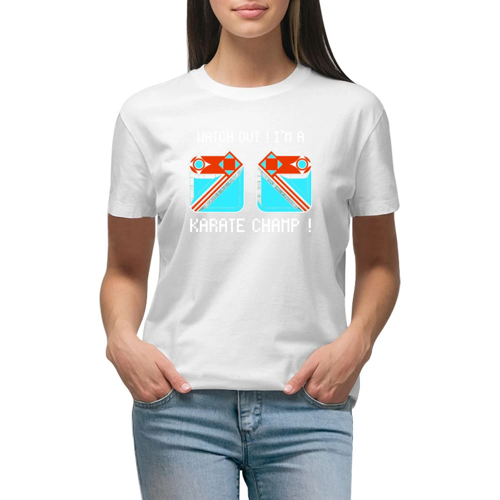 Karate Champ Video Game Retro 80s Premium Women Ladies T-shirt