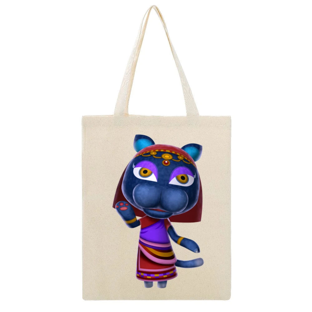Katrina From Animal Crossing Nintendo Character Video Game Beige Canvas Tote Shopping Bag