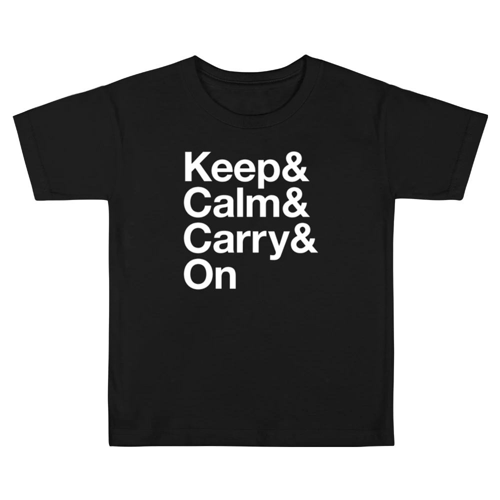 Keep Calm And Carry On Fun Graphic Tee Shirt Kids Boys Girls T-Shirt