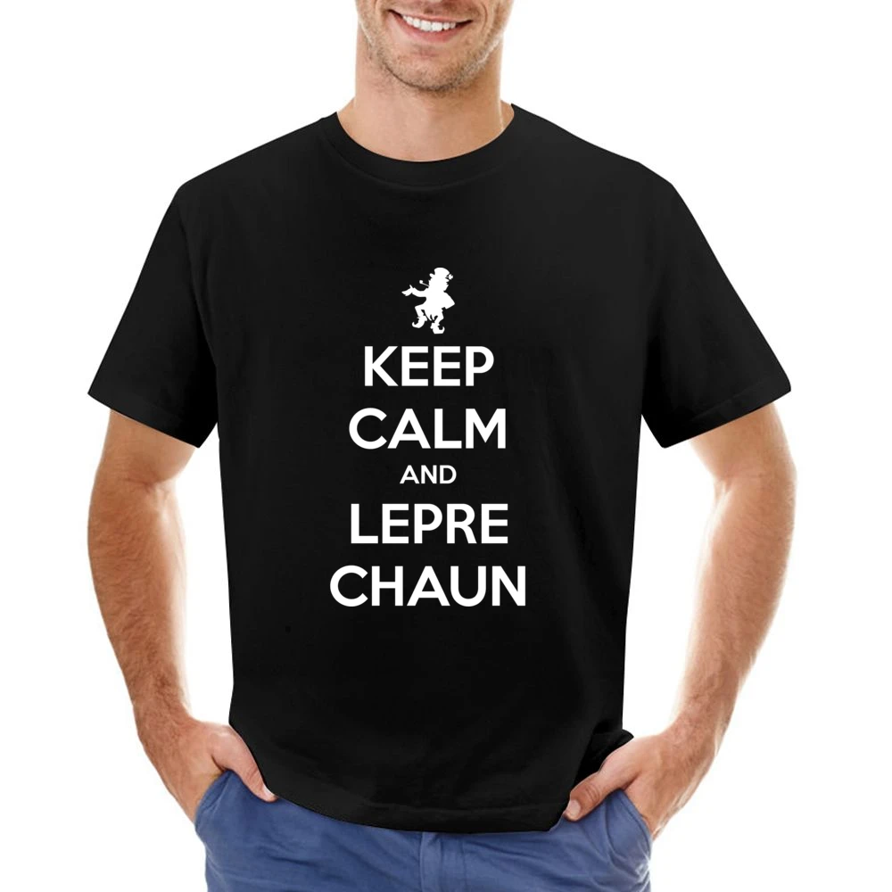 Keep Calm And Leprechaun Funny St Patricks Day Asian Size Men T-Shirt