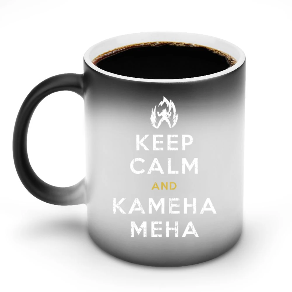 Keep Calm and Kamehameha Dragon Ball Z Funny Anime TV Show Discoloration Mug