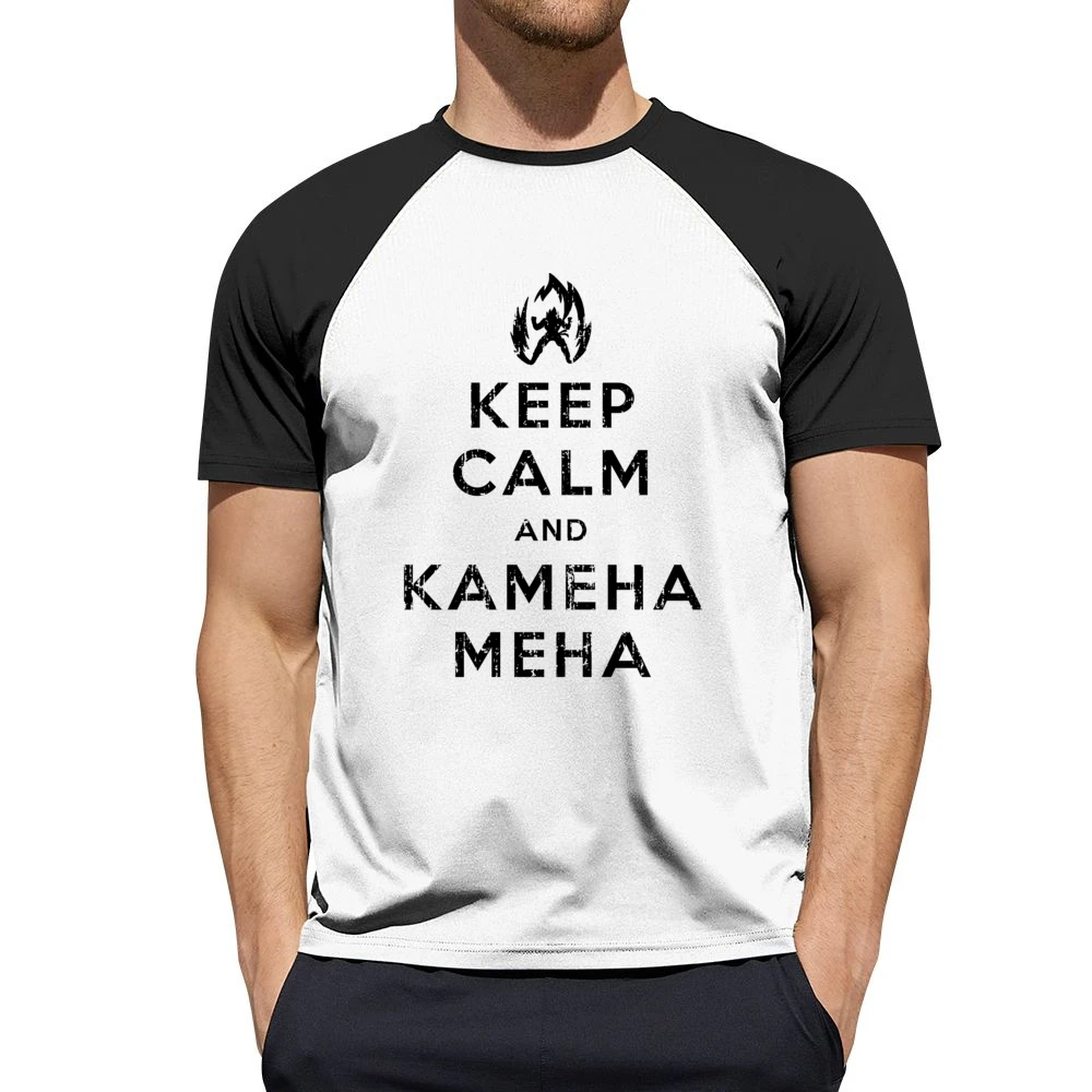Keep Calm and Kamehameha Dragon Ball Z Funny Anime TV Show Men Short Sleeve T-Shirt