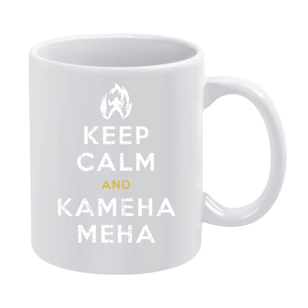 Keep Calm and Kamehameha Dragon Ball Z Funny Anime TV Show White Mug