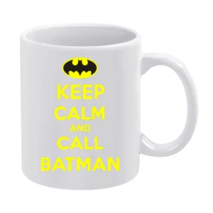 Keep Calm and call Batman White Mug