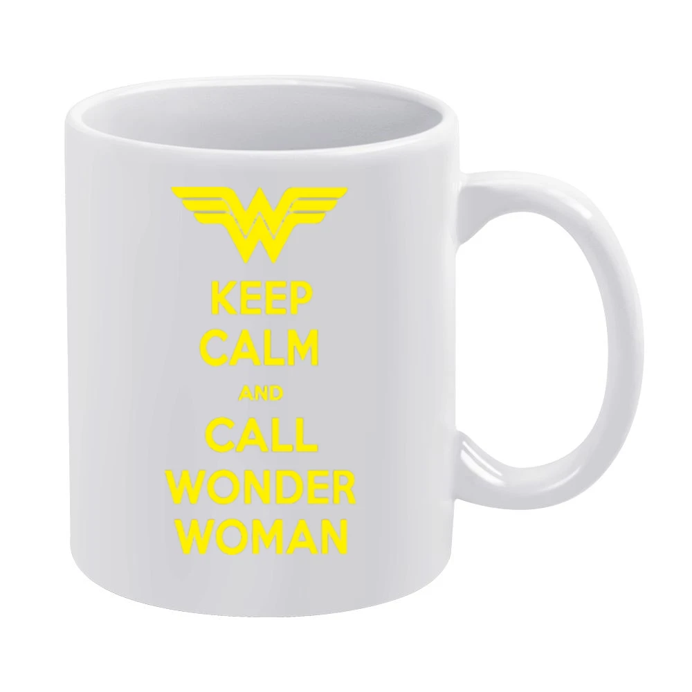 Keep Calm and call Wonder Woman White Mug