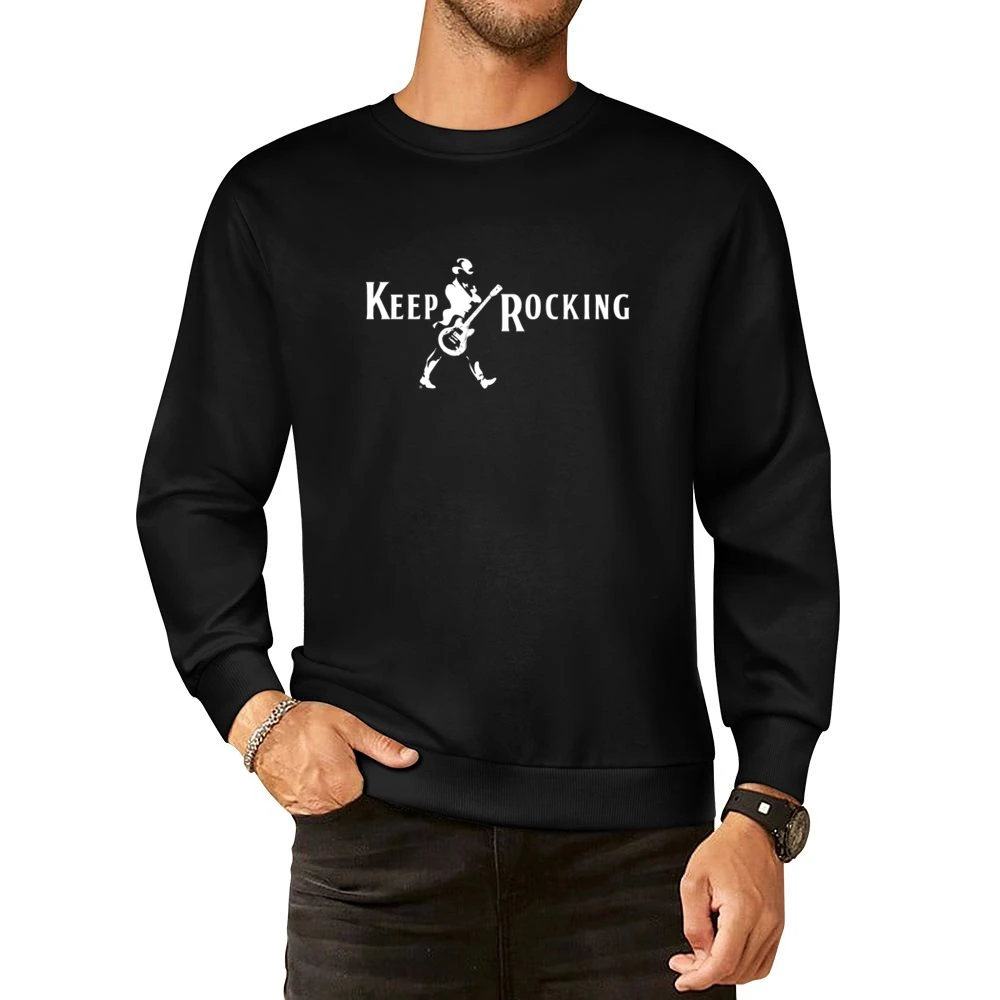 Keep Rocking Fun Parody Rock N Roll Walker Alcohol Party Graphic Tee S European Size Pullover Sweater