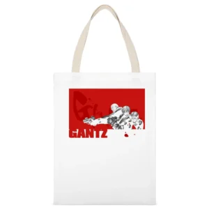 Kei Kurono Masaru Kato Kei Kishimoto Gantz anime manga Series White Canvas Tote Shopping Bag