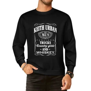 Keith Urban Tanlines Trucks Country Girls And Whiskey Fun Country Musi European Size Pullover Sweater