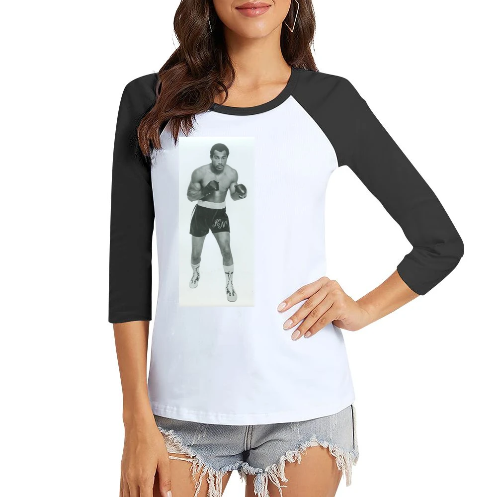 Ken Norton Boxing Women Ladies 3-4 Sleeve T-Shirt