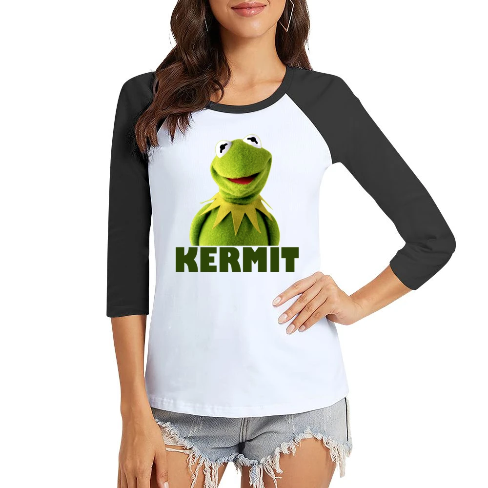 Kermit The Frog Women Ladies 3-4 Sleeve T-Shirt