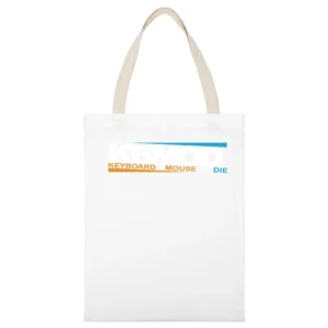 Keyboard and Mouse or Die White Canvas Tote Shopping Bag