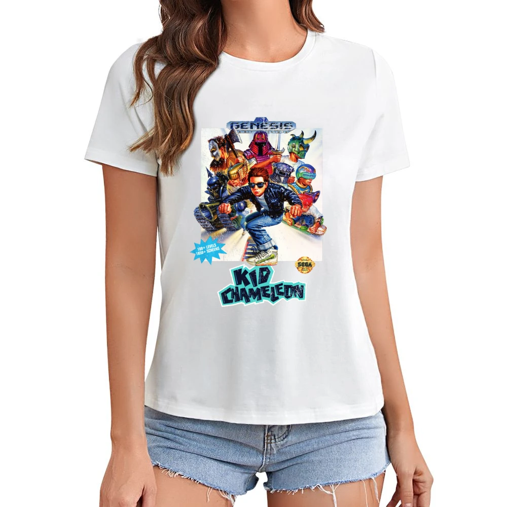 Kid Chameleon Sega Genesis Old School Retro Video Game Fan Distressed Asian Size Women Ladies T-shirt