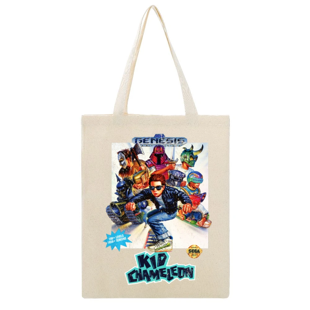 Kid Chameleon Sega Genesis Old School Retro Video Game Fan Distressed Beige Canvas Tote Shopping Bag