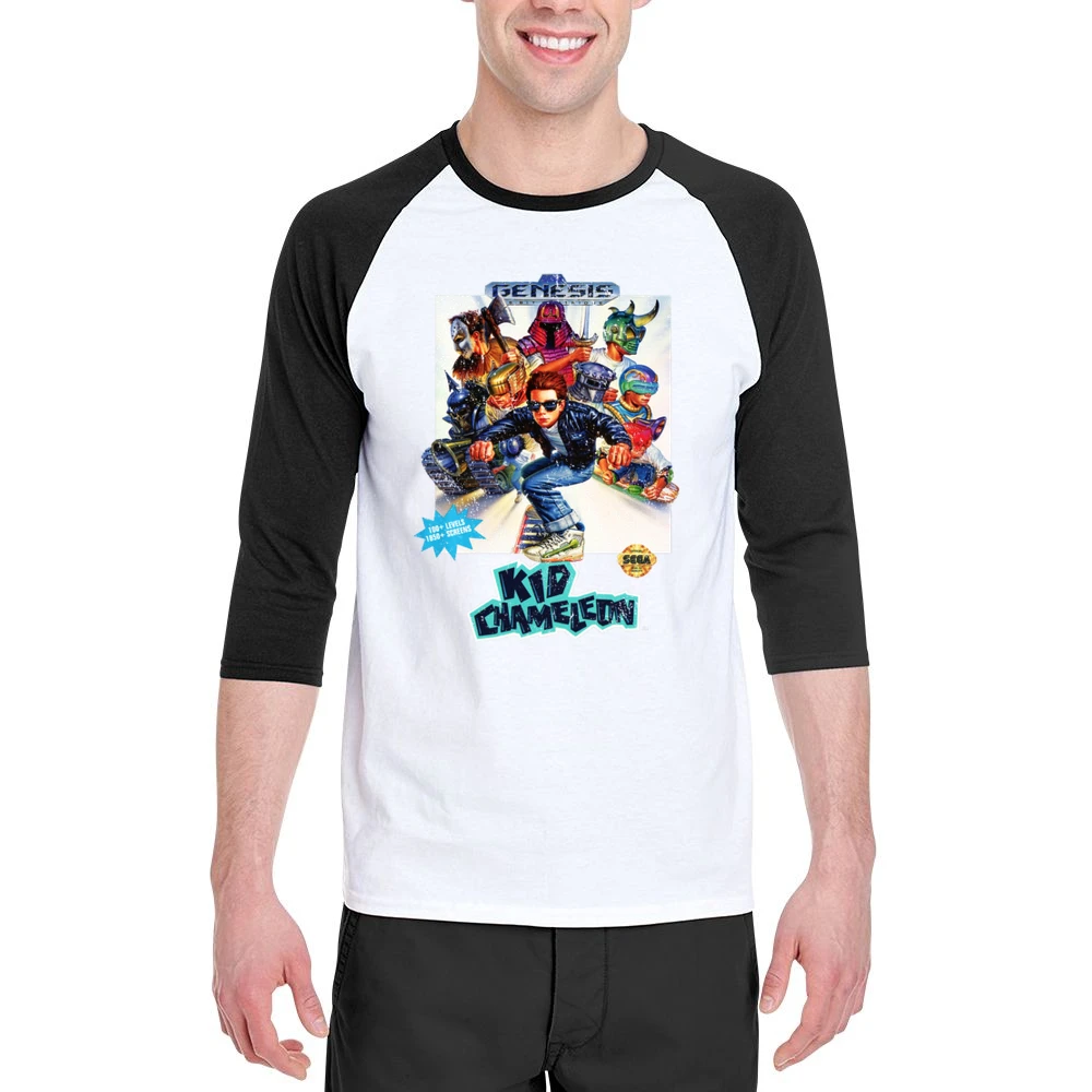Kid Chameleon Sega Genesis Old School Retro Video Game Fan Distressed Men 3/4 Sleeve T-Shirt