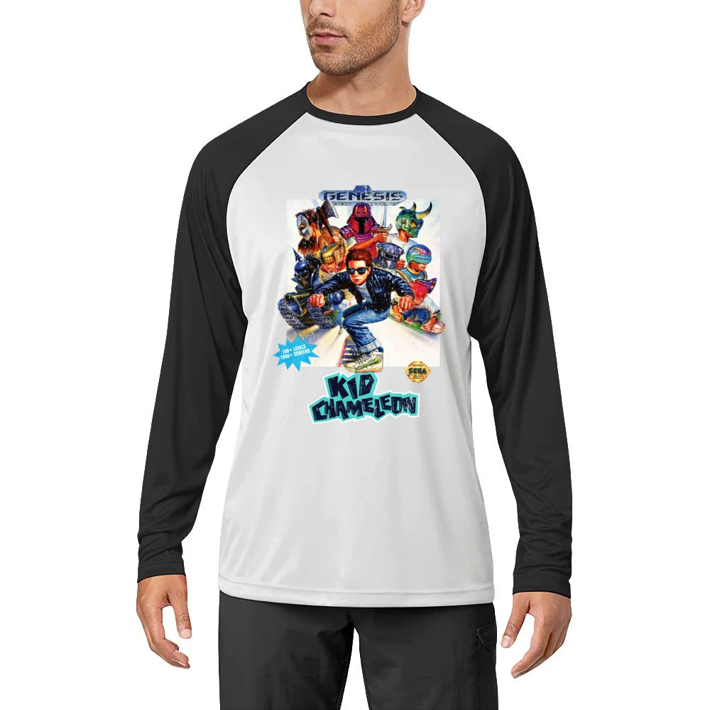 Kid Chameleon Sega Genesis Old School Retro Video Game Fan Distressed Men Long Sleeve T-Shirt