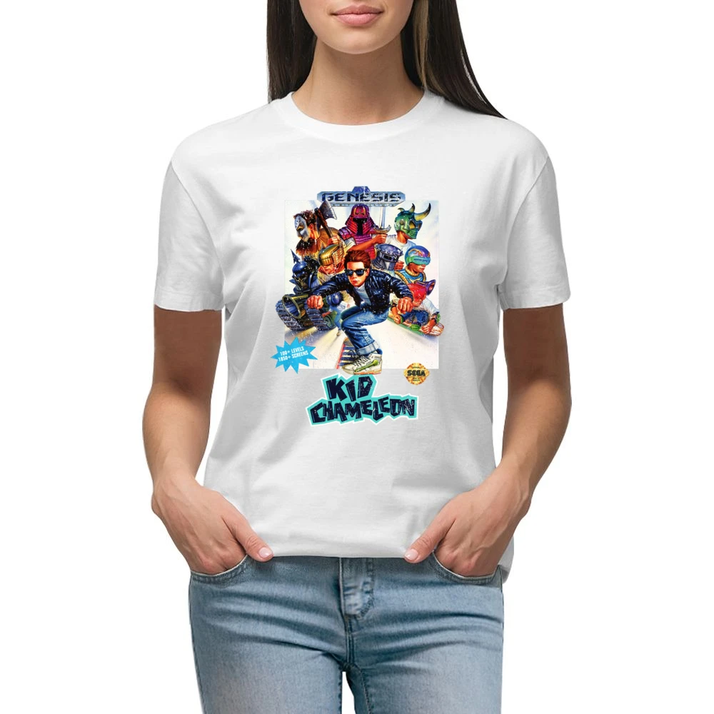 Kid Chameleon Sega Genesis Old School Retro Video Game Fan Distressed Premium Women Ladies T-shirt