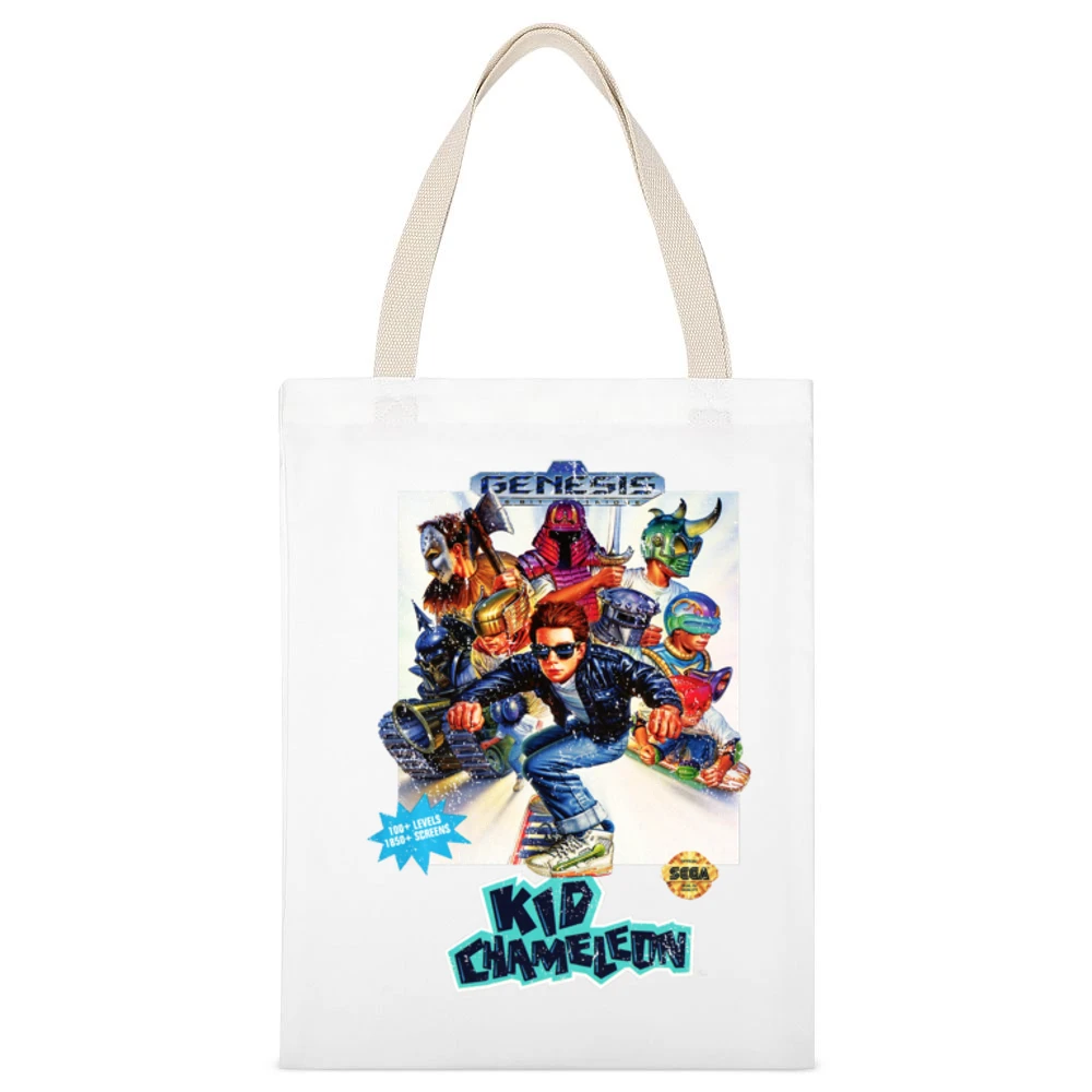 Kid Chameleon Sega Genesis Old School Retro Video Game Fan Distressed White Canvas Tote Shopping Bag