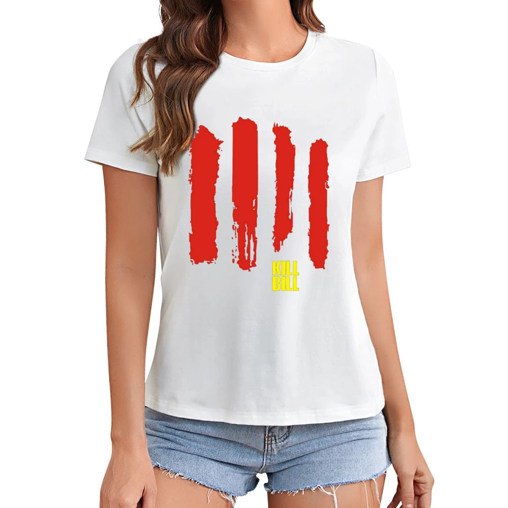 Kill Bill Movies blood Sword Asian Size Women Ladies T-shirt