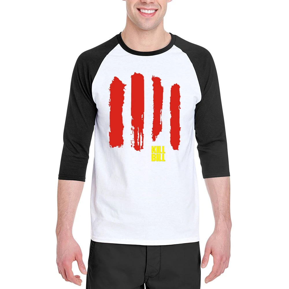 Kill Bill Movies blood Sword Men 3/4 Sleeve T-Shirt