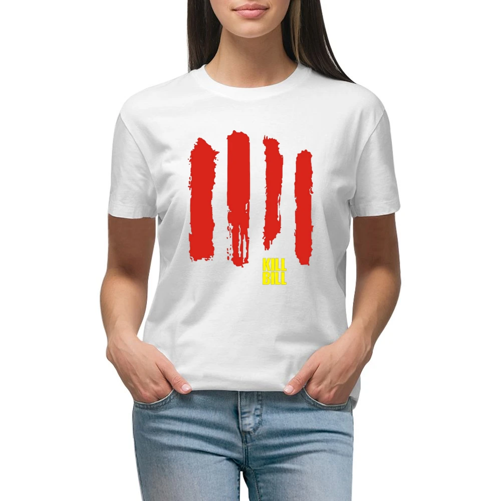 Kill Bill Movies blood Sword Premium Women Ladies T-shirt
