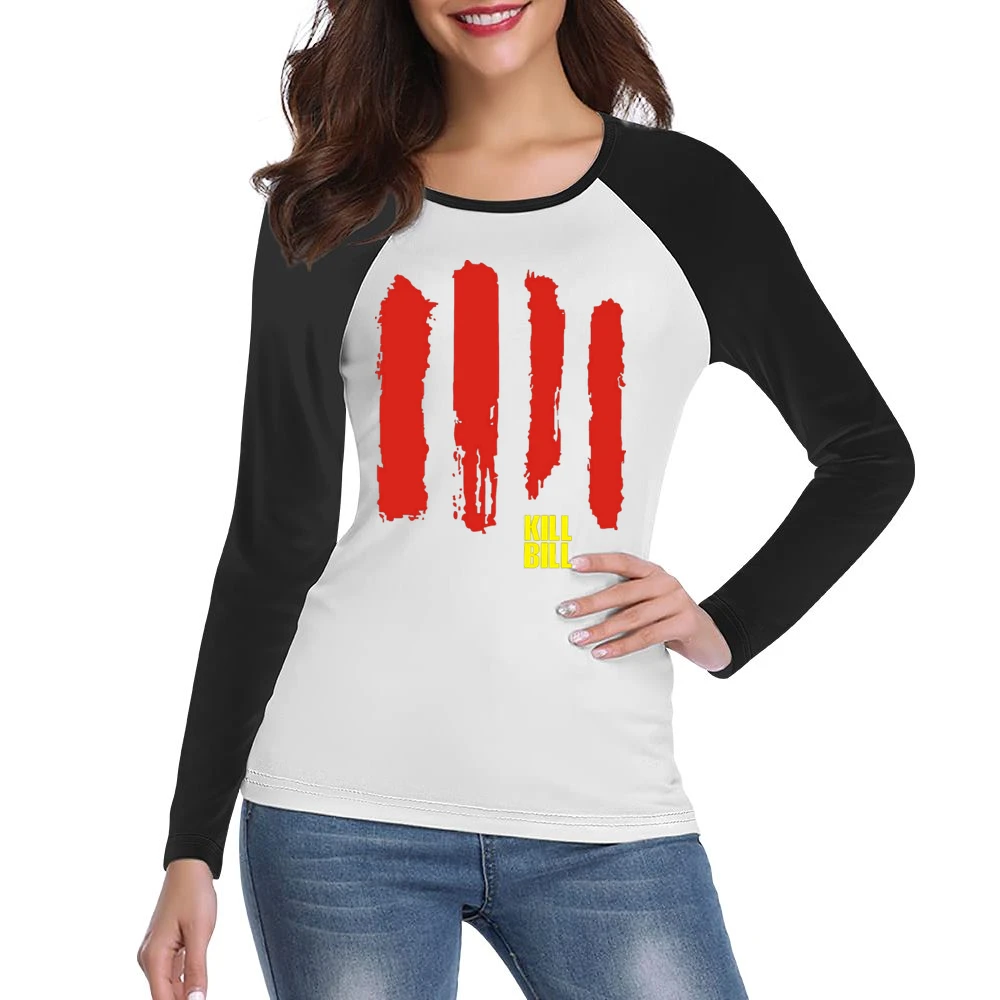 Kill Bill Movies blood Sword Women Ladies Long Sleeve T-Shirt